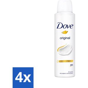 4 x Dove Original - Deospray - Anti-Transpirant - 150 ml - Deodorant - Dove - Antitranspirant - Langdurige Bescherming - Hydraterende Crème