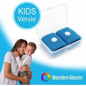 KIDS 2 Stuks Blauw Anti Misselijkheid Bandjes Voor Kinderen - 12 Verschillende Kleuren