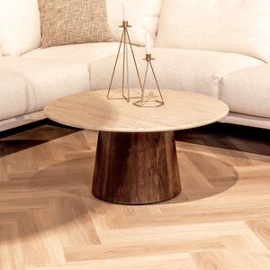 Salontafel Valentino | Rond | Bruin Mangohout