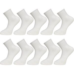 Sport Sokken-Hardloop Sokken-Tennis Sokken-Wandel Sokken - Witte Sokken - Korte Sokken - 10 Pack