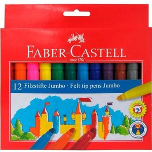 Set Viltstiften Faber-Castell Jumbo Doosje 12 Stuks