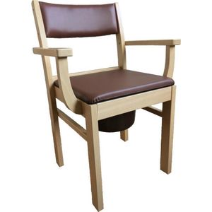 Toiletstoel postoel licht hout. WC stoel