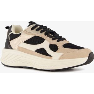 Blue Box dames dad sneakers beige zwart - Maat 38 - Uitneembare zool