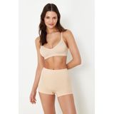 Trendyol THMAW23KU00135 Volwassenen Vrouwen single - Licht beige - XS