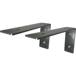 Maison DAM 2x Plankdrager L vorm - Wandsteun – 30cm – Staal - Incl. bevestigingsmateriaal + schroefbit