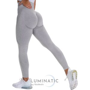 Perform Legging - Fitness Legging - Sportlegging Dames - Yoga Legging - High Waist Legging - Yoga Kleding Dames - Yoga Broek Dames - Sportkleding Dames - Sportbroek Dames - Legging & Shapewear Dames | Luminatic® | Licht Grijs | M