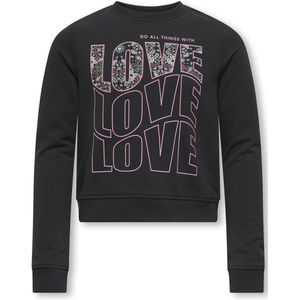 ONLY KOGCELESTE LIFE SHORT O-NECK FR SWT Meisjes Trui - Black Bandana/Lovemauve Orchid