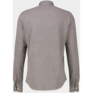 LERROS Overhemd  navy / cappuccino / wit