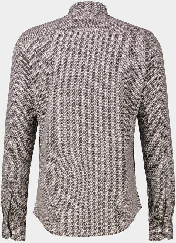 LERROS Overhemd  navy / cappuccino / wit