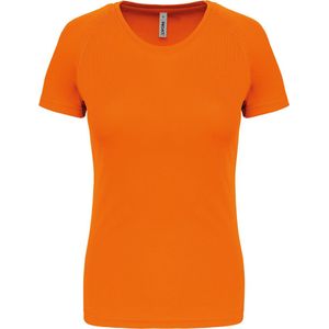 Damessportshirt 'Proact' met ronde hals Fluor Orange - XS