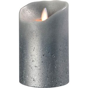 Sompex Flame LED kaars van echt was - Grijs Metallic 10cm