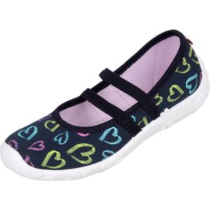 LEMIGO Marineblauwe pantoffels, pantoffels voor meisjes met hartjes