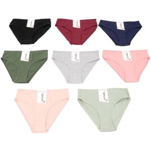 Slips fijngeribd katoen - 8 stuks - Stevig en klassiek - Maat L - 44/46