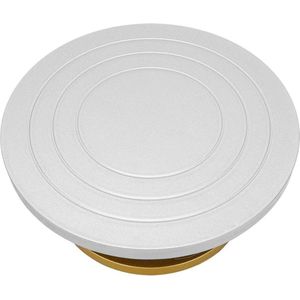 Roterende aardewerk draaitafel - klei wiel voor school - zilver - 30cm