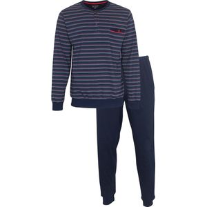 Paul Hopkins Heren Pyjama - Katoen - Knoopsluiting - Blauw - Maat S