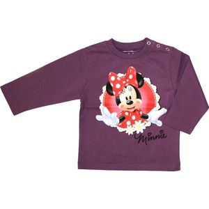 Disney - Minnie Mouse - Meisjes Kleding - Longsleeve - Paars - T-shirt met lange mouwen - Maat 80