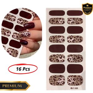 GUAPÀ® Nagelstickers Nail wraps 16 pcs Luipaard | Nail Art | Nagel Folie | Diverse kleuren Nail Wrap | 16 Nagelstickers Leopard | Nail Wraps Stickers | 16 nagel wrap stickers Luipaard DIY