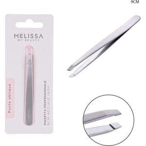 pincet met schuine bek - epileer pincet voor wenkbrauwen of overtollige haartjes - chirurgisch staal - pakt de korste dunste haartjes - beter dan elk merk - zwart