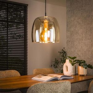 PS-Collection Drift Glass 1L Hanglamp - 35x35x150cm - Amber Kleur Glas - hanglampen eetkamer, hanglamp zwart, hanglampen woonkamer, hanglamp slaapkamer, hanglamp rotan, hanglamp hout, hanglamp industrieel