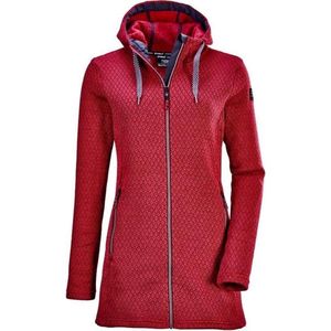 Killtec dames wintervest lang wijnrood - maat 38