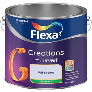 Flexa - Creations Muurverf Extra Mat - Wit Krokus - Mengverf - 2.5 Liter