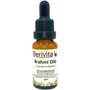 Brahmi Olie 20ml Pipetfles - Huid en Haar - Maceraat met Bacopa monnieri Bladeren