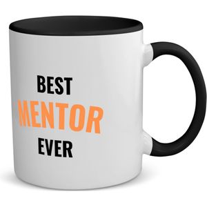 Akyol - best mentor ever koffiemok - theemok - zwart - Leraar - de beste mentor - leerkracht - verjaardagscadeau - verjaardag - cadeau - kado - geschenk - gift - leerlingen - 350 ML inhoud