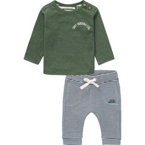 Noppies - kledingset - 2delig - Broek Hapur gestreept - Shirt Juno groen - Maat 56