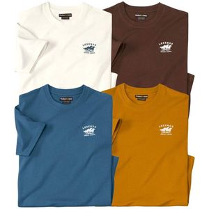 ATLAS FOR MEN - Set van 4 T-shirts West Legend - Heren - Verkrijgbaar in grote maten - XXL