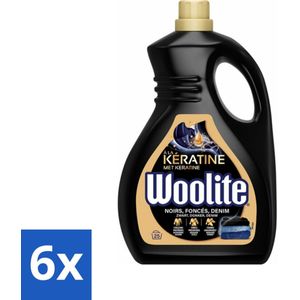 Woolite Wasmiddel Black met Keratine 25 wasbeurten 1,5 liter - Voordeelverpakking - 6 stuks