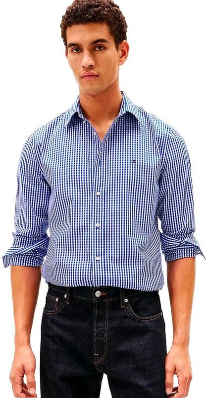 Tommy Hilfiger Mw0mw41713 Overhemd Met Lange Mouwen Blauw S Man