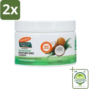 Palmers - Cremespoeling - Coconut Oil - Condit Pot - 250 ml - Voordeelverpakking - 2 stuks - Kokosolie conditioner - Haarvoeding