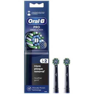 Oral B opzetborstels 2 stk Cross Action Black