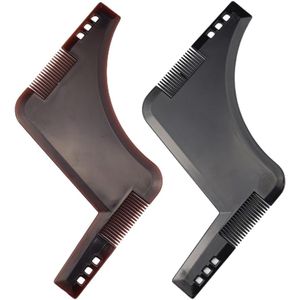 Tadipri 2-Piece Beard Styling Tool Black & Brown, Acrylonitrile Butadiene Styrene, Men's Beard Comb