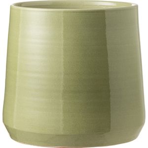 J-Line Bloempot Rond Keramiek Groen Xlarge - Ø 33.00 cm