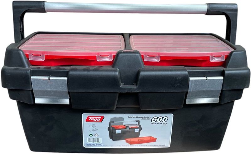 Tayg - Gereedschapskoffer - Zwart/Rood - Slagvast PP - 37 Liter