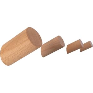 Kapstok Haken Hout - Beuken -  Set van 4 Stuks - Ophanghaak