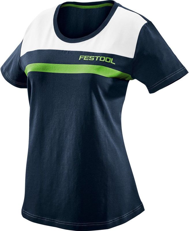 Festool - FASH-LAD-FT1 - T-shirt - Blauw/Wit/Groen - Katoen