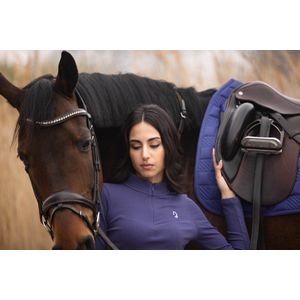 Trainings shirt met lange mouw, kleur indigo, mertk hkm, maat m