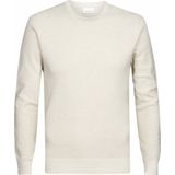 Profuomo - Pullover Textured Ecru - Heren - Maat L - Modern-fit