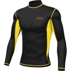 Ademende thermocompressie basislaag voor heren - Winter lang shirt, sneldrogend en warm ondergoed voor hardlopen en training