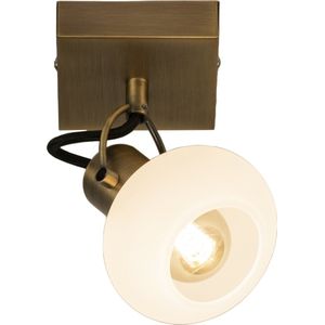 Lumidora Opbouwspot 74671 - MADEE - E14 - Wit - Goud - Brons - Messing (kleur) - Glas