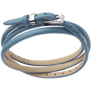 ZINZI leren armband blauw ZIA945B