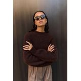 Sonny - Sparkle - Pullover - Donkerbruin - Normale Pasvorm