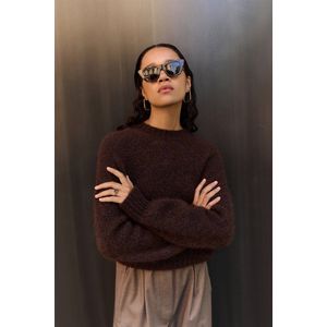 Sonny - Sparkle - Pullover - Donkerbruin - Normale Pasvorm