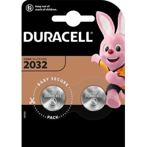2 Duracell DL/CR 2032 knoopcel batterijen