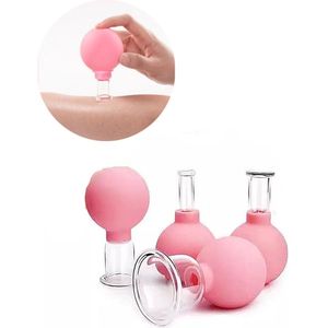 Facial Cupping--Cupping -Lichaam-Cupping Cups- 4-Delig-Face Cupping Set-Vacuum Therapie-Cupping Set -Massage - Armen Benen - Gezichtsmassage