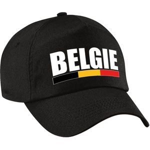 Belgie landen pet zwart - Belgie baseball cap - EK/WK/Olympische spelen outfit