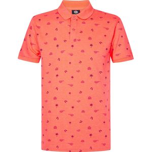 Petrol Industries - Heren All-over Print Polo Outer Banks - Roze - Maat XXXL