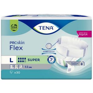 Tena Flex Super - 3 Pakketten van 30 Stuks - Sterk Absorberende Luier met Heupband